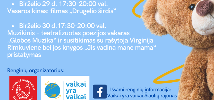 Kviečiame į Globos savaitės renginius Šiaulių rajone