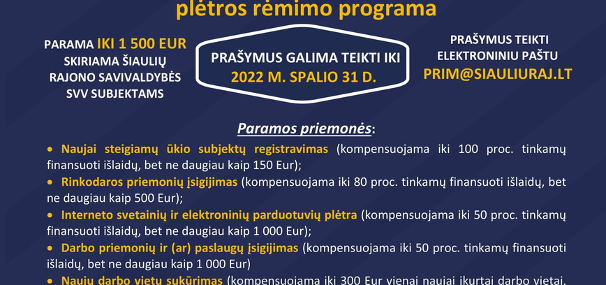 Parama smulkiajam ir vidutiniam verslui