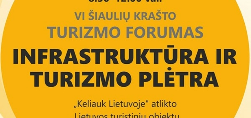 VI Šiaulių krašto turizmo forumas „INFRASTRUKTŪRA IR TURIZMO PLĖTRA“
