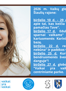 Vaikų globos savaitė 2026 Šiaulių rajone