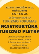 VI Šiaulių krašto turizmo forumas „INFRASTRUKTŪRA IR TURIZMO PLĖTRA“