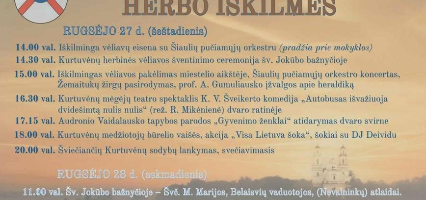 Kurtuvėnų herbo iškilmės