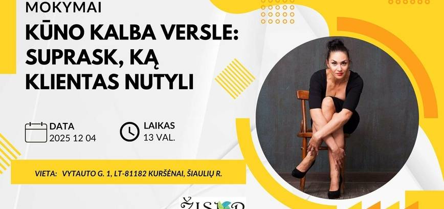 Mokymai „Kūno kalba versle: suprask, ką klientas nutyli“