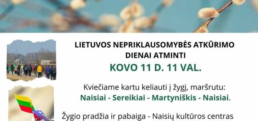 Pažintinis pėsčiųjų žygis po NAISIŲ apylinkes