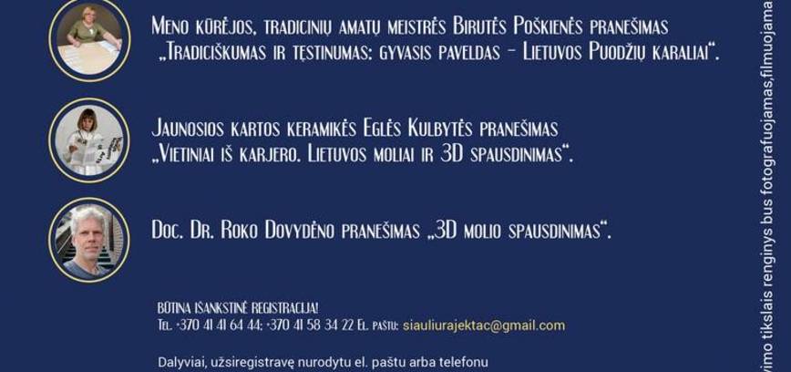 Konferencija „Puodžių karalių rinkimų tradicija ir šiandienos meistrystė: žvilgsnis į Lietuvos keramikos ateitį“
