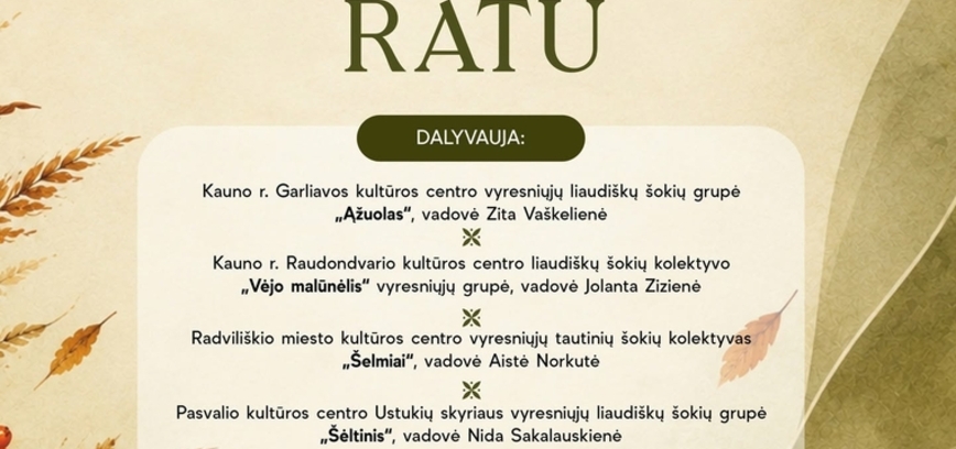 Ginkūnuose I liaudiškų šokių festivalis „Savi ratu“