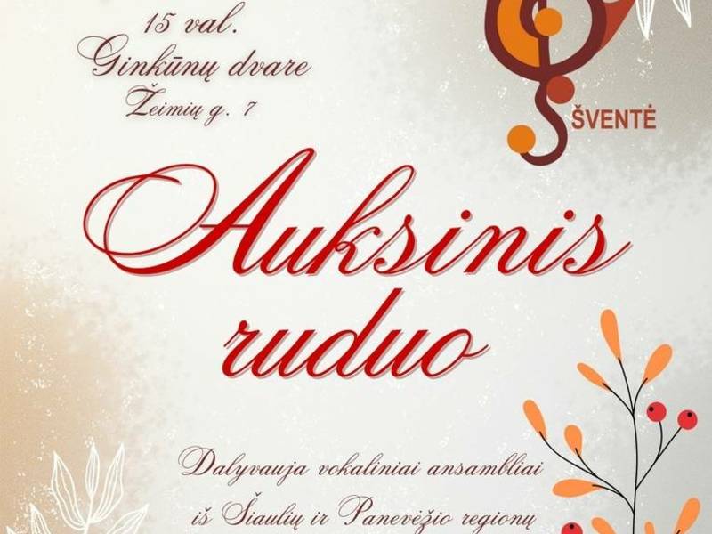 XX regioninė vokalinės muzikos šventė „Auksinis ruduo“