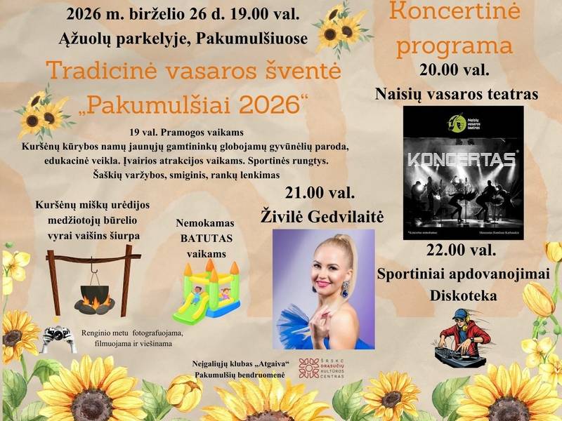 Tradicinė vasaros šventė „Pakumulšiai 2026“