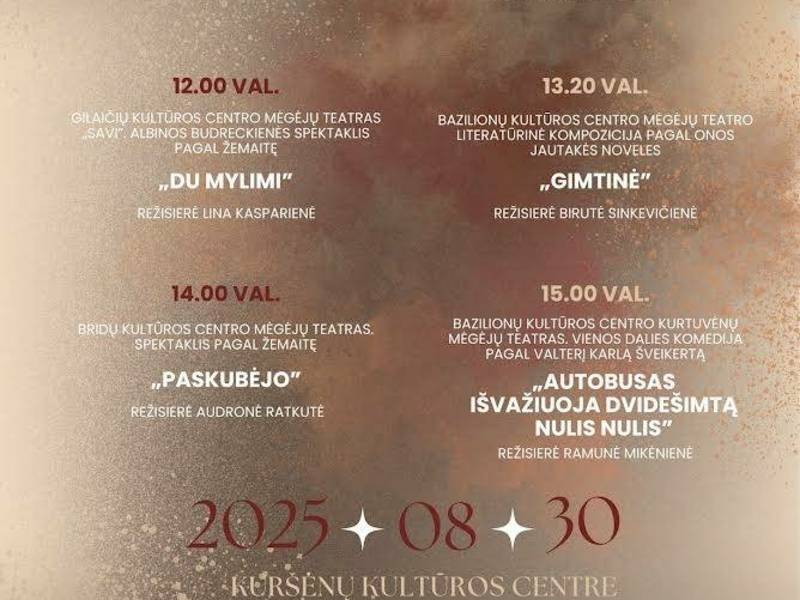 XXVII Lietuvos suaugusiųjų mėgėjų teatrų apžiūra-šventė „ATSPINDŽIAI”