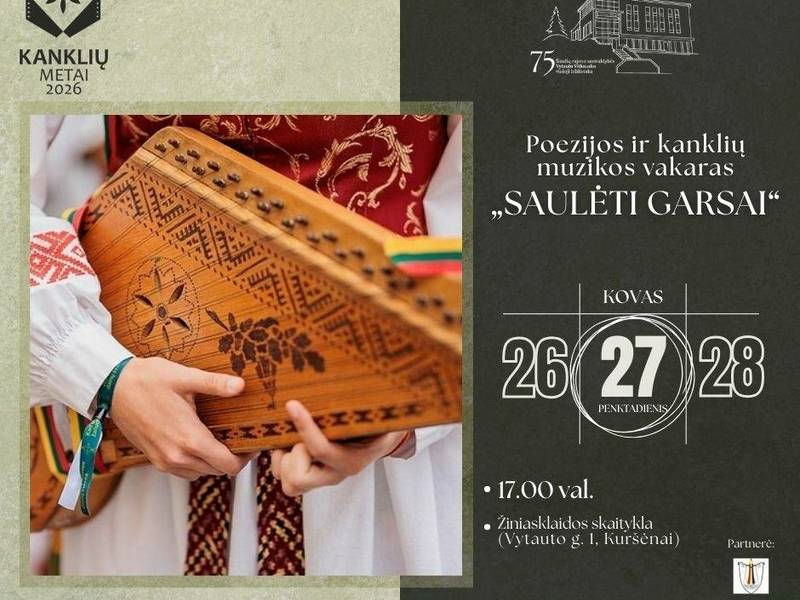 Poezijos ir kanklių muzikos vakaras „Saulėti garsai“