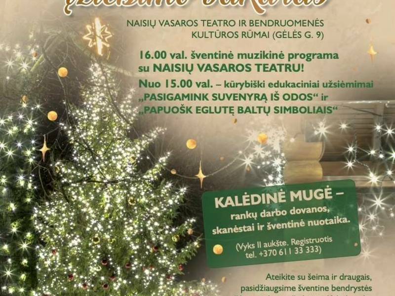 Naisių Kalėdų eglės įžiebimo vakaras