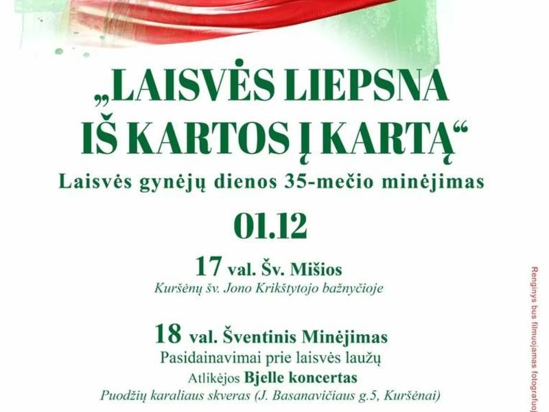 Laisvės liepsna iš kartos į kartą: Laisvės gynėjų dienos 35-mečio minėjimas