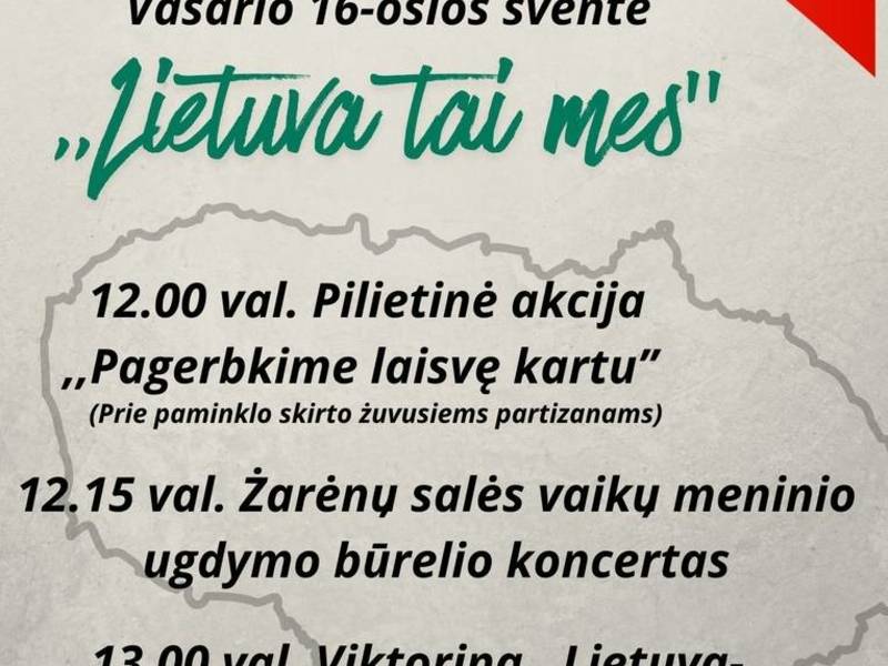 Vasario 16-osios šventė ŽARĖNUOSE