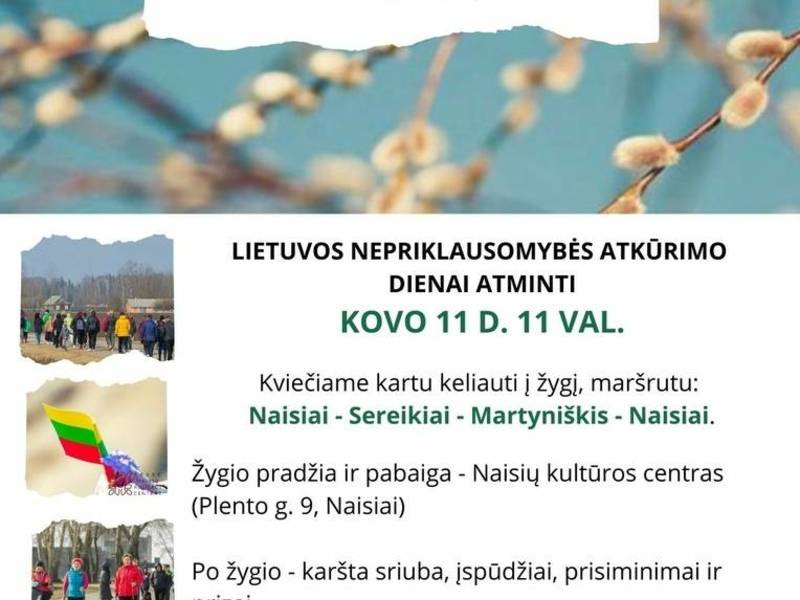 Pažintinis pėsčiųjų žygis po NAISIŲ apylinkes