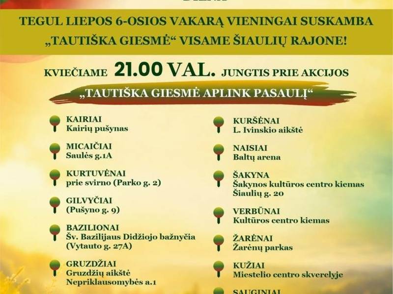 Tautiška giesmė aplink pasaulį