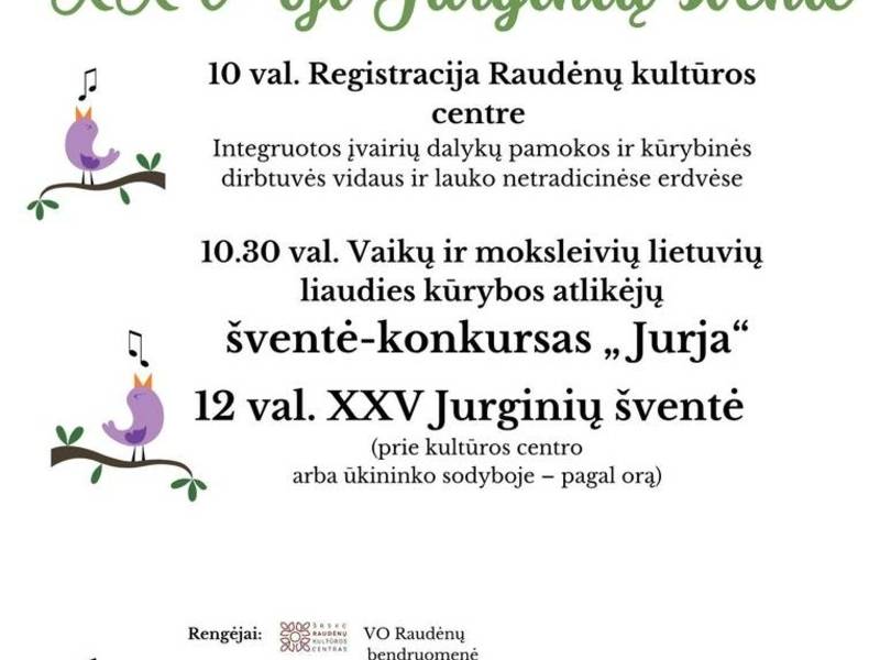 XXV tradicinė kalendorinė šventė  ,,Jurginės“