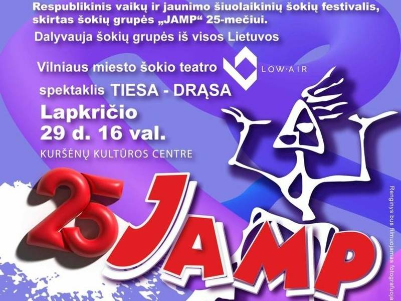  Respublikinis vaikų ir jaunimo šiuolaikinių šokių festivalis „TAŠKAS“, skirtas šokių grupės „JAMP“ 25-mečiui