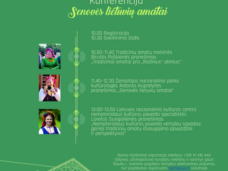 Konferencija „Senovės lietuvių amatai“