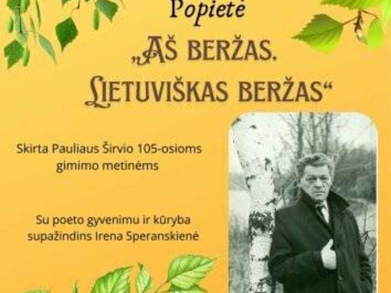 Popietė suaugusiesiems „Aš beržas. Lietuviškas beržas“