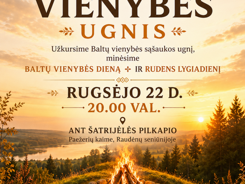 PAEŽERIUOSE Baltų vienybės ugnies sąšauka