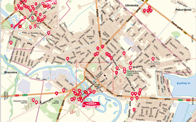 Kuršėnų žemėlapis